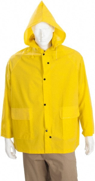 MCR Safety 200JX3 Rain Jacket Size 3X-Large, Yellow, Polyester