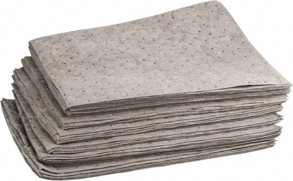 Brady SPC Sorbents GP500 Sorbent Pad Universal Use, 15" Wide, 19" Long, 22 gal, Gray