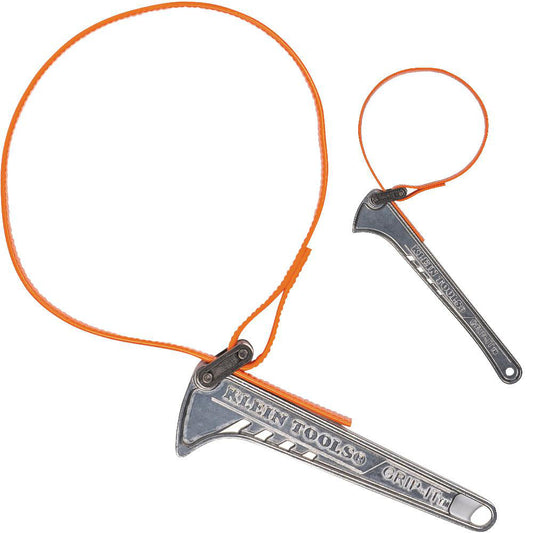 Klein Tools SHBKIT Chain & Strap Wrenches Wrench Type Strap  Actual O.D. Capacity 1-1/2 (Inch) Maximum Pipe Capacity (Inch) 5  Chain/Strap Length (Fractional Inch) 12  Handle Length (Decimal Inch) 6  Tether Style Not Tether Capable