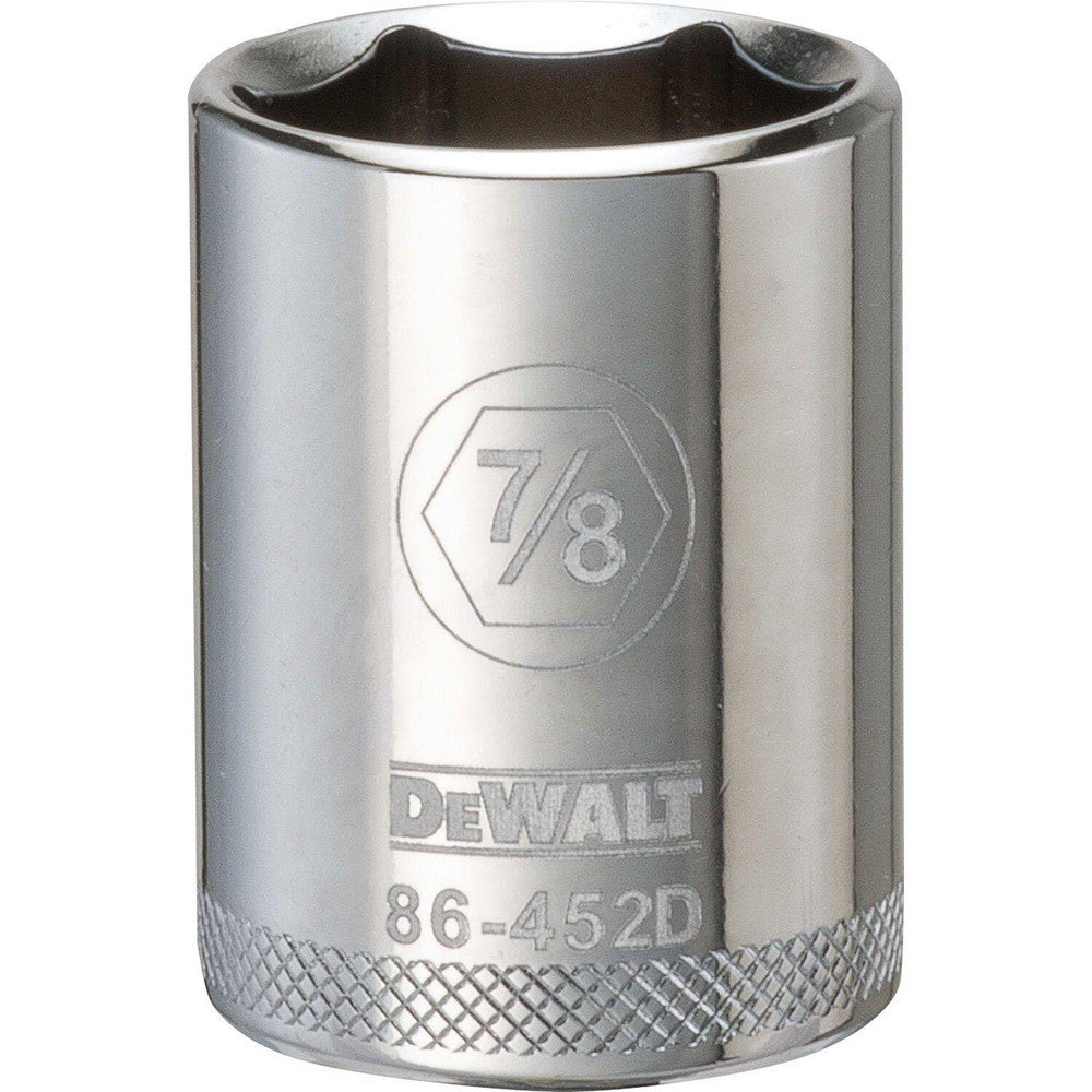 DeWALT DWMT86452OSP Hand Sockets Socket Type Standard  Socket Size (Inch) 7/8  Drive Size 1/2  Drive Style Hex  Number Of Points 6  Overall Length (Inch) 1-1/2