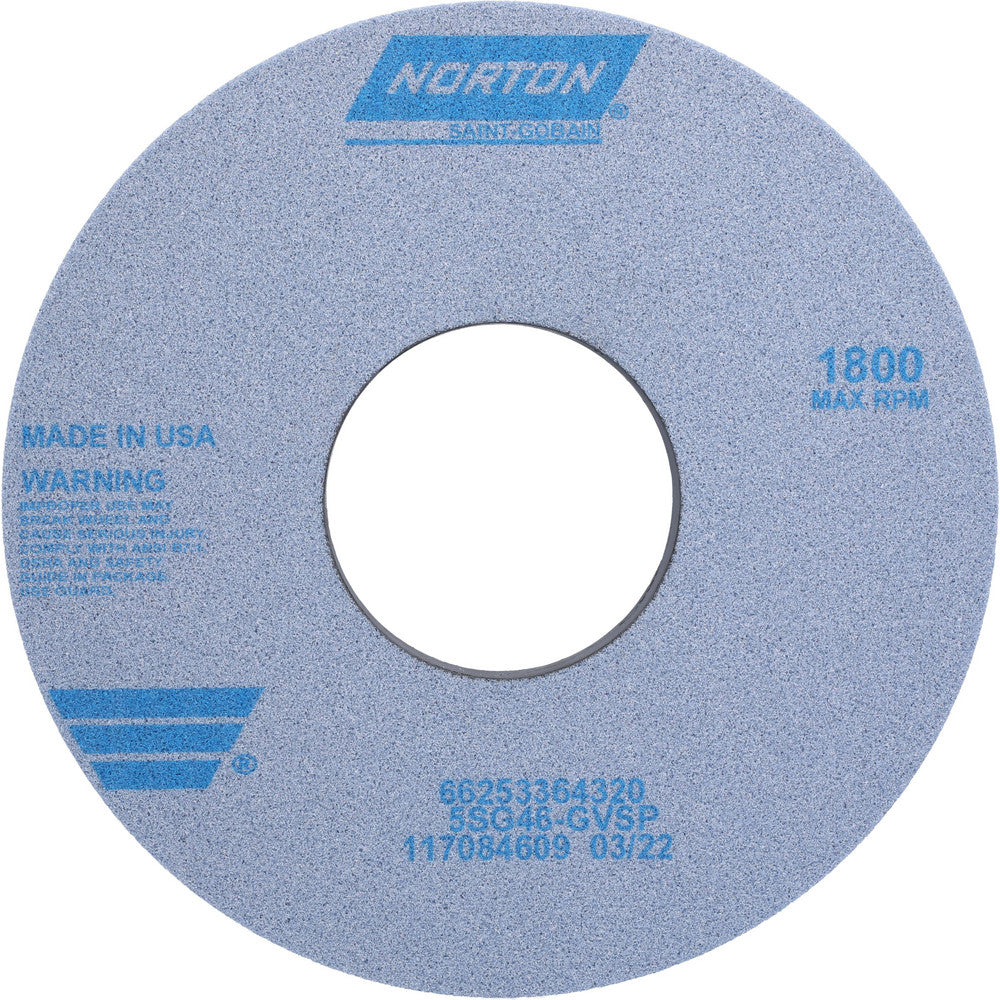 Norton 66253364320 Surface Grinding Wheel 14" Dia, 1-1/2" Thick, 5" Hole, 46 Grit, G Hardness