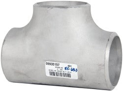 Merit Brass 04406-48 Pipe Tee 3", 304L Stainless Steel