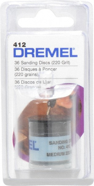 Dremel 412 Fiber Disc 3/4" Disc Dia, 220 Grit, Aluminum Oxide