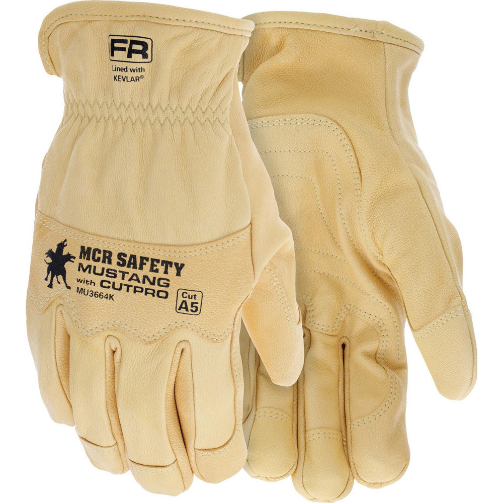 MCR Safety MU3664KXXXL Lined Drivers Gloves Size 3X-Large, Leather, Yellow