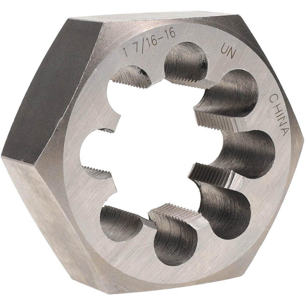 Value Collection 365-1266 Hex Rethreading Die 1-7/16-16, 1" Thick, Right Hand, 1-7/16" Hex, Carbon Steel