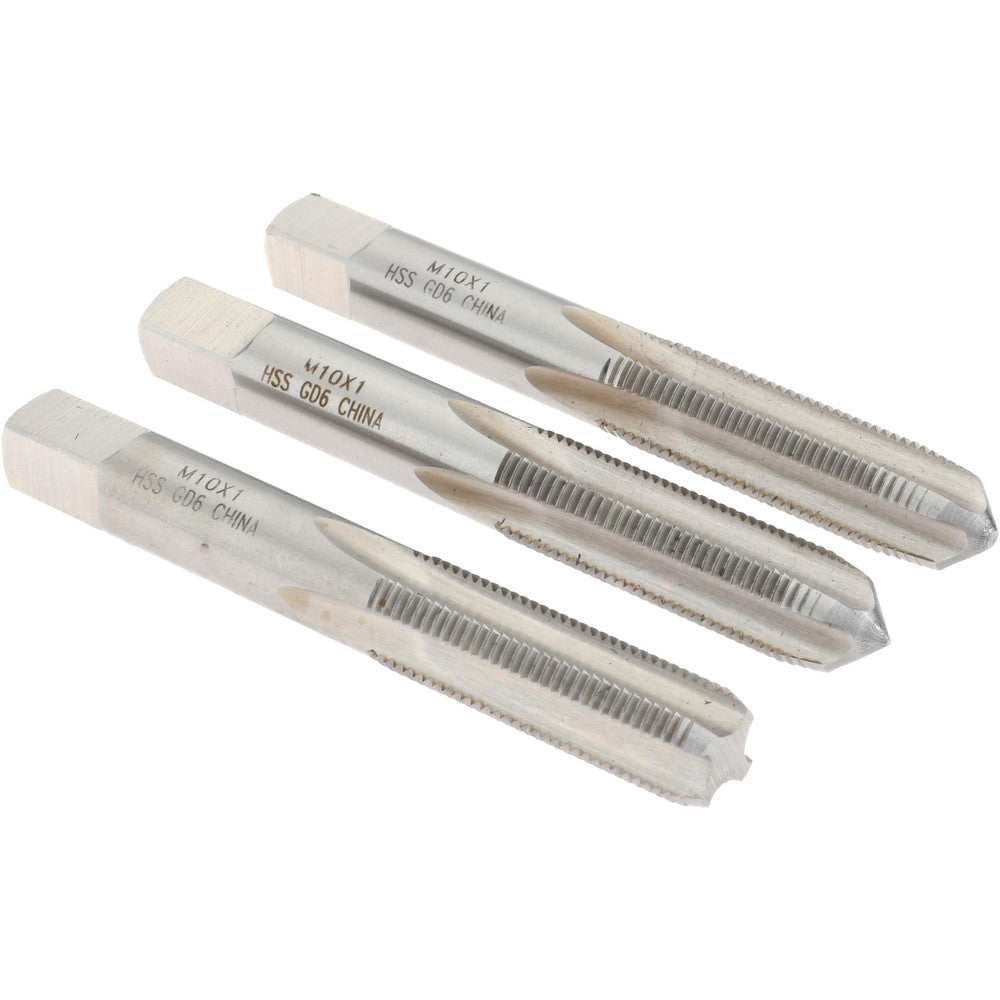 Value Collection JY9036344 Tap Set Metric Fine, 4 Flute, High Speed Steel, Bright Finish