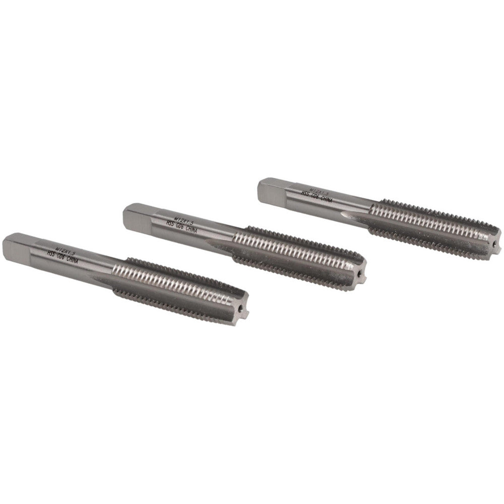 Value Collection JY9036369 Tap Set Metric Fine, 4 Flute, High Speed Steel, Bright Finish