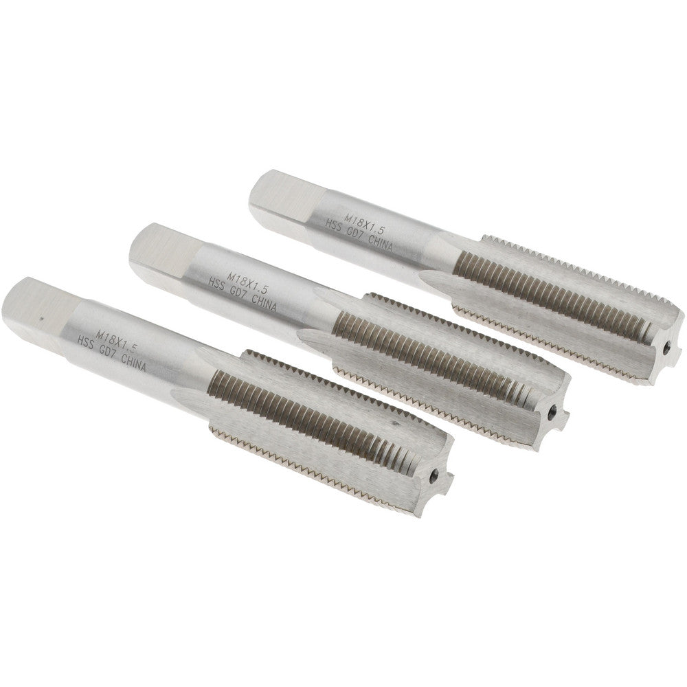 Value Collection JY9036435 Tap Set Metric Fine, 4 Flute, High Speed Steel, Bright Finish