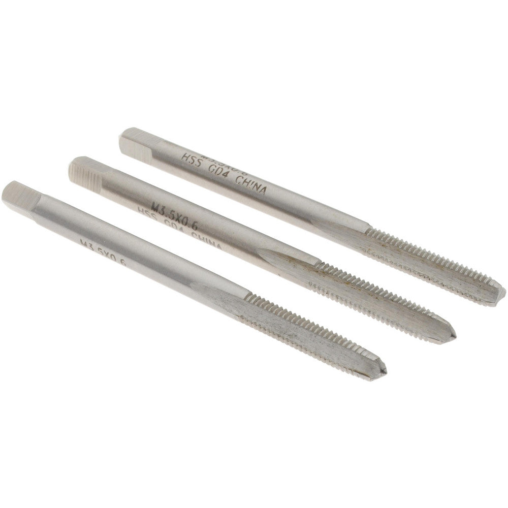Value Collection JY9036492 Tap Set Metric Coarse, 3 Flute, High Speed Steel, Bright Finish