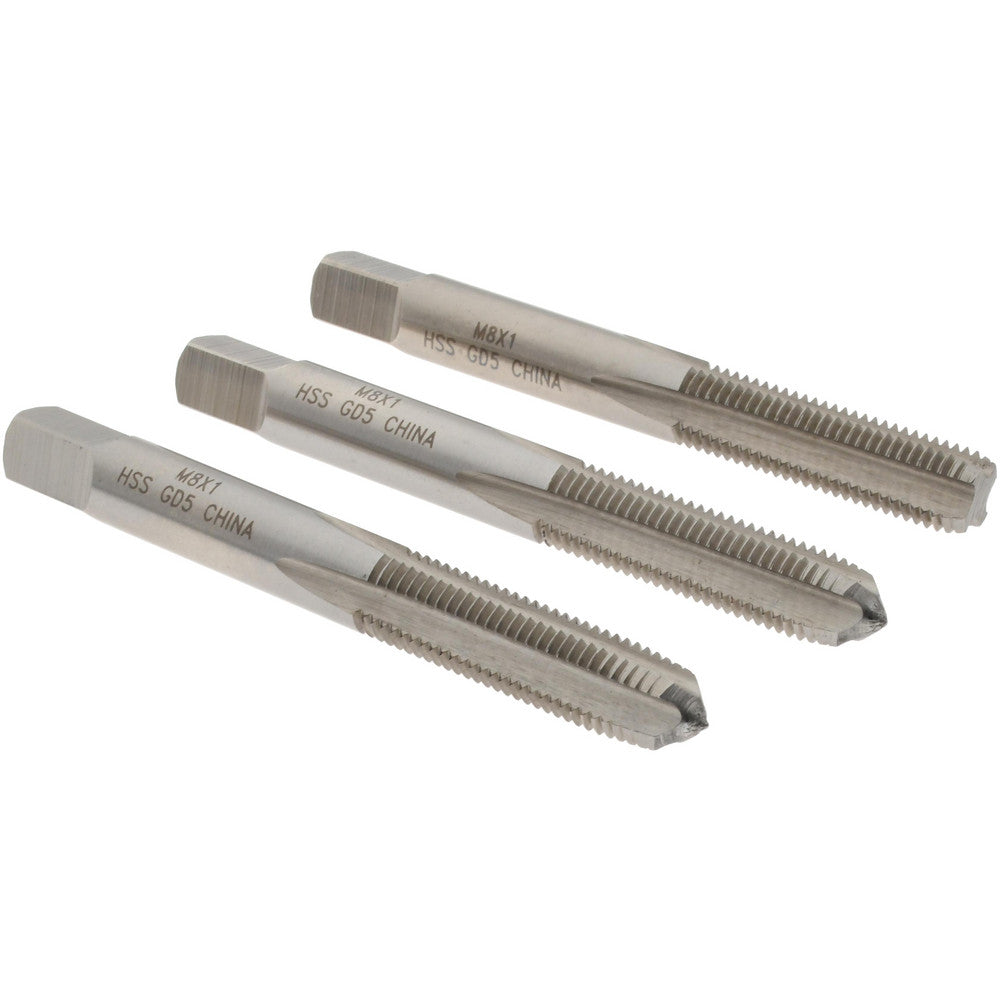 Value Collection JY9036575 Tap Set Metric Fine, 4 Flute, High Speed Steel, Bright Finish