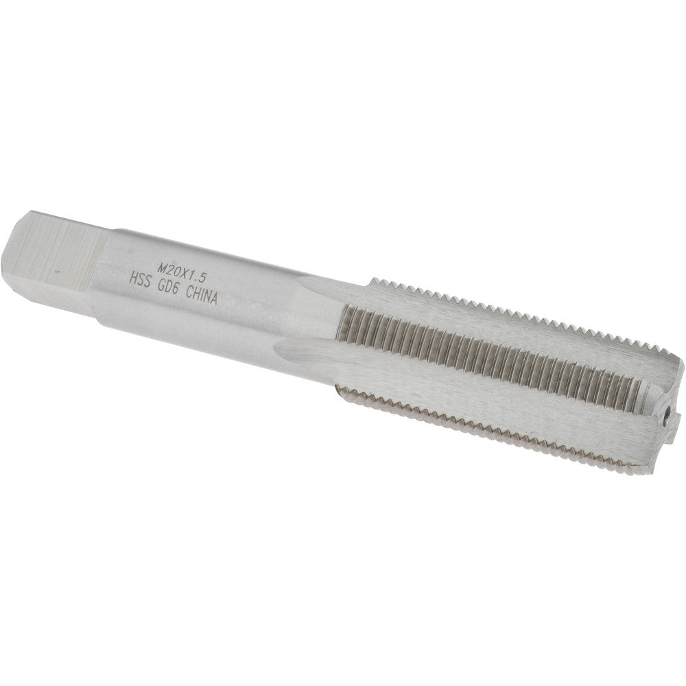 Value Collection JY9036807 Straight Flute Tap M20x1.5 Metric Fine, 4 Flute, Bottoming Chamfer, HSS, Bright/Uncoated Finish