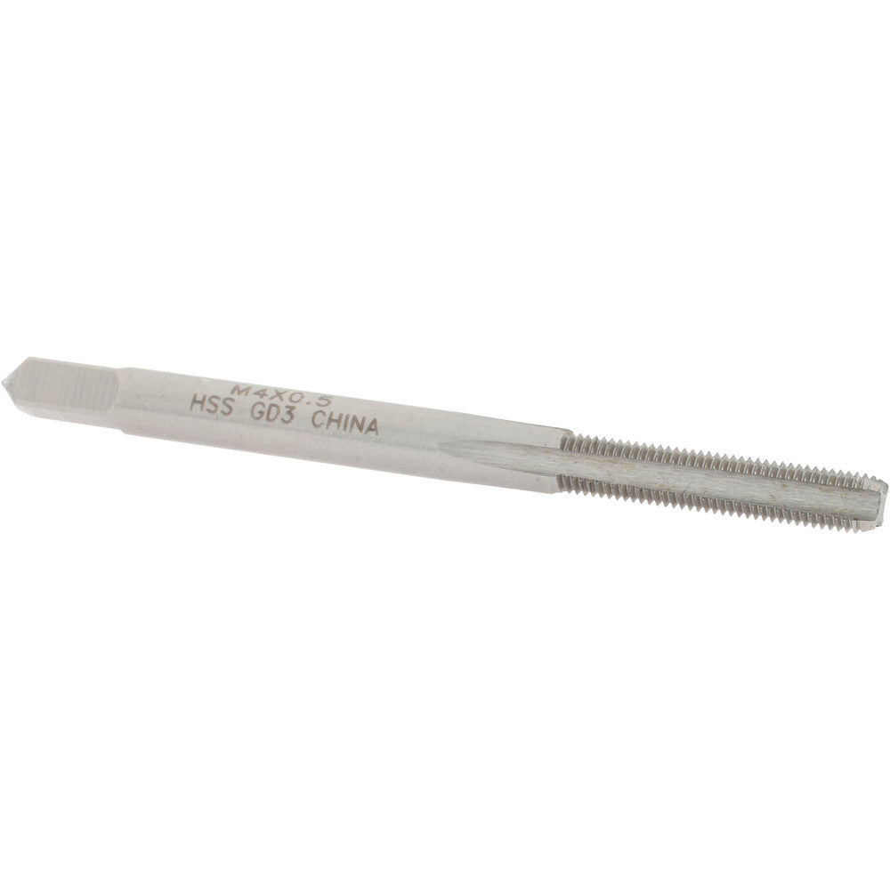 Value Collection JY9037045 Straight Flute Tap M4x0.5 Metric Fine, 4 Flute, Bottoming Chamfer, 6H Class of Fit, HSS, Bright/Uncoated Finish