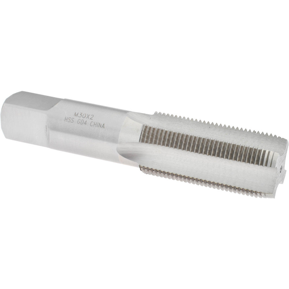 Value Collection JY9037375 Straight Flute Tap M30x2 Metric Fine, 4 Flute, Plug Chamfer, HSS, Bright/Uncoated Finish