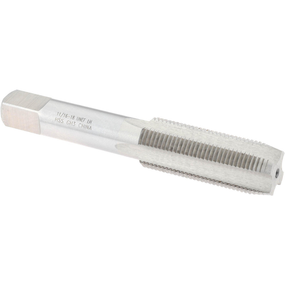 Value Collection JY9039710 Straight Flute Tap 11/16-18 UNS, 4 Flute, Plug Chamfer, HSS, Bright/Uncoated Finish