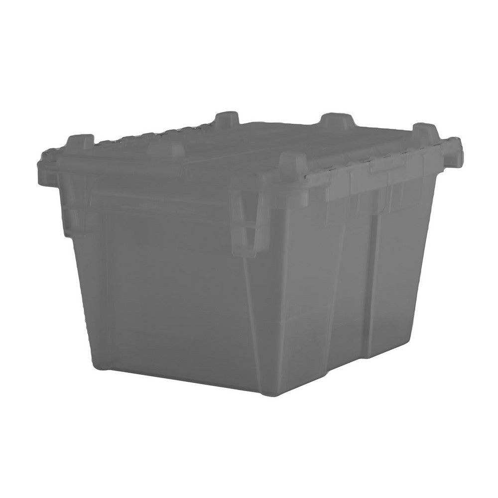 Orbis FP03 GREY Polyethylene Attached-Lid Storage Tote 70 lb Capacity