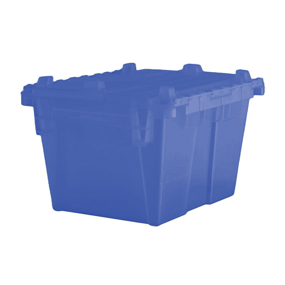 Orbis FP03 BLUE Polyethylene Attached-Lid Storage Tote 70 lb Capacity