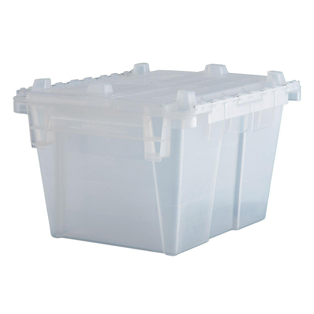 Orbis FP03 CLEAR Polypropylene Attached-Lid Storage Tote 70 lb Capacity