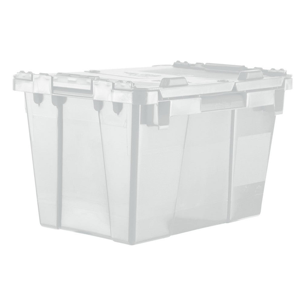 Orbis FP06 CLEAR Polypropylene Attached-Lid Storage Tote 70 lb Capacity