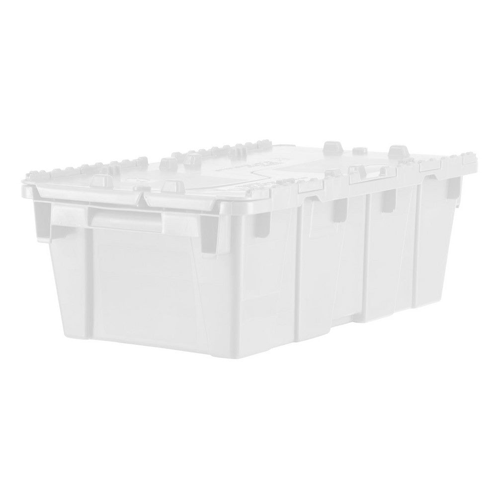 Orbis FP075 CLEAR Polypropylene Attached-Lid Storage Tote 70 lb Capacity