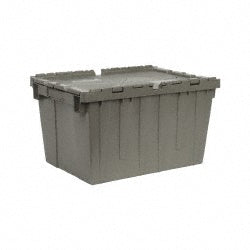Quantum Storage QDC2115-12 Polyethylene Attached-Lid Storage Tote 60 lb Capacity