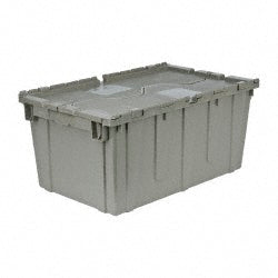 Quantum Storage QDC2717-12 Polyethylene Attached-Lid Storage Tote 100 lb Capacity