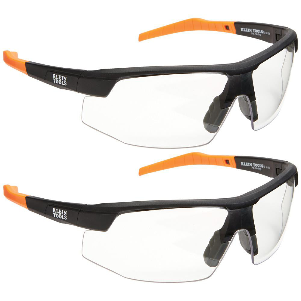 Klein Tools 60171 Safety Glasses Glasses Style Clear  Lens Coating Anti-Fog Scratch-Resistant  Frame Style Half-Framed  Frame Design Traditional  Lens Color Clear  Frame Color Black Orange
