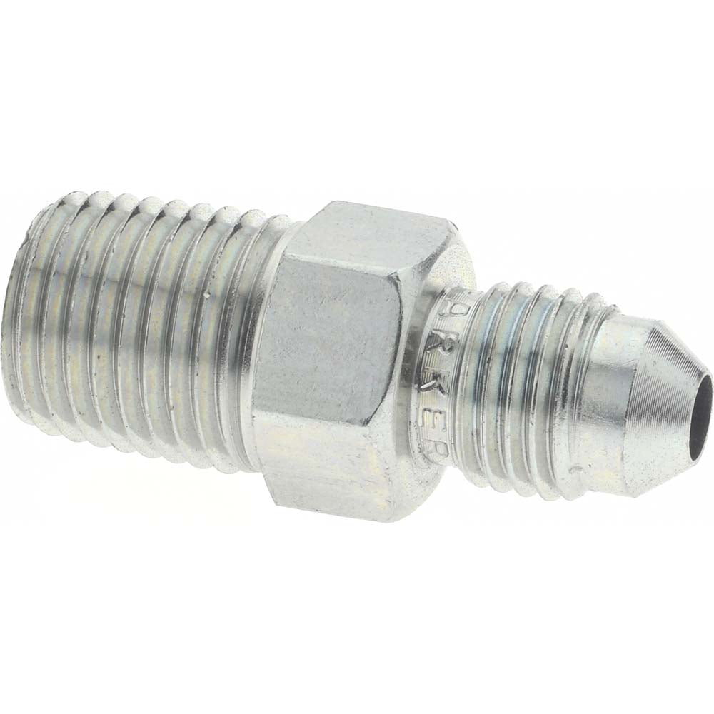 Parker 4-4 FTX-S Steel Flared Tube Connector 1/4" OD, 37 deg Flared Angle