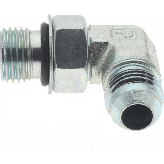 Parker 6 C5OX-S Steel Flared Tube 90 Deg Straight Thread Elbow 3/8" OD, 37 deg Flared Angle