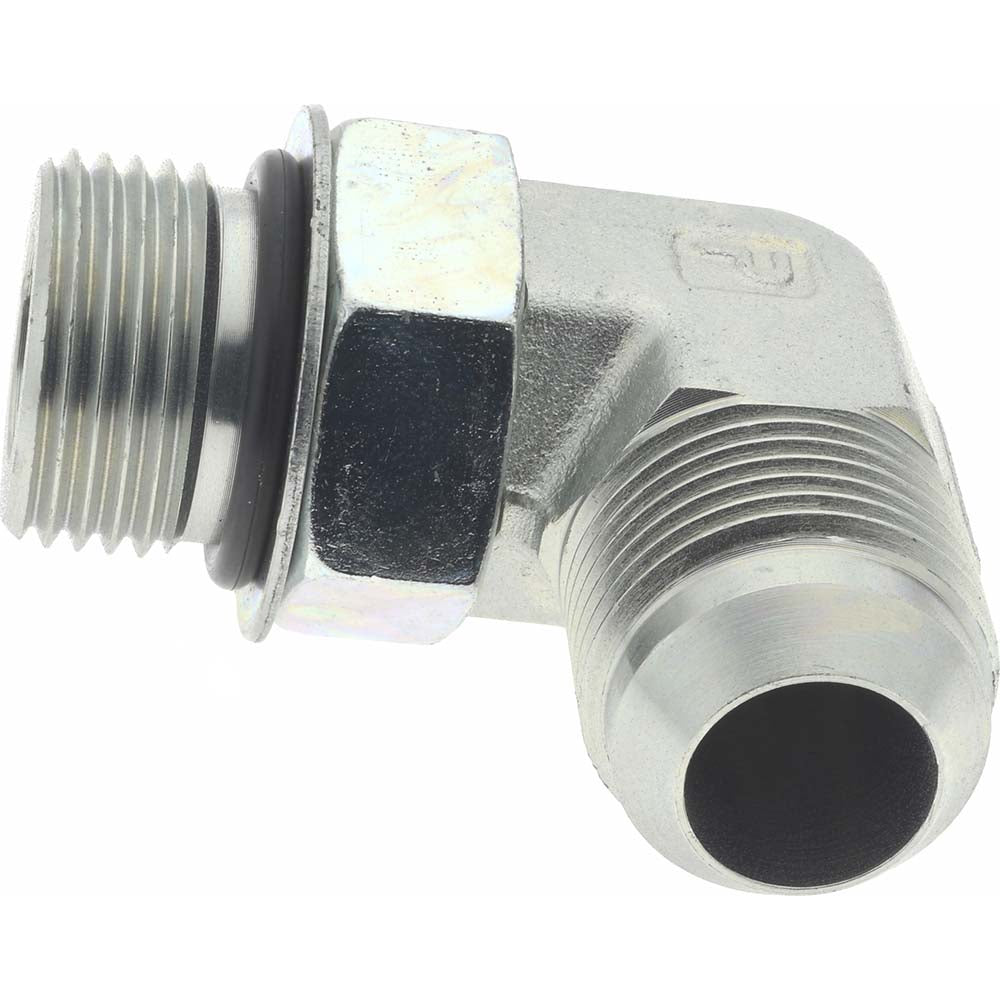 Parker 12 C5OX-S Steel Flared Tube 90 Deg Straight Thread Elbow 3/4" OD, 37 deg Flared Angle