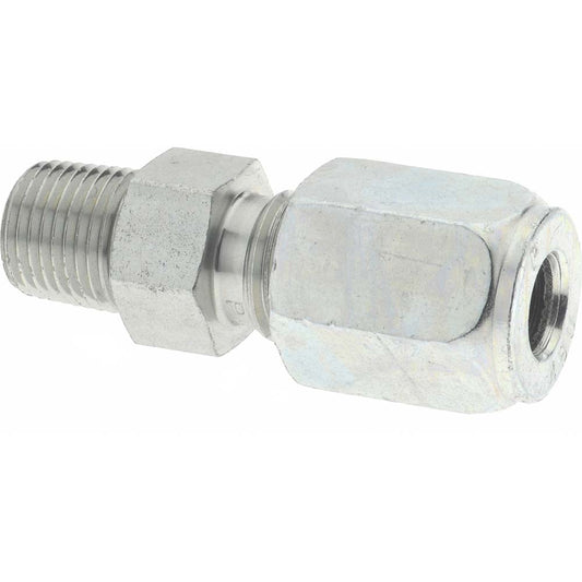 Parker 4 FBU-S Flareless Bite-Type Tube Male Connector 1/8" NPTF, 1/4" Tube OD, Steel