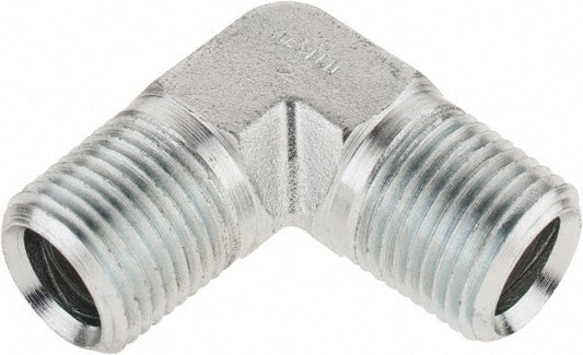 Parker 1/2 CR-S Industrial Pipe 90 &deg Male Elbow 1/2" Male Thread, MNPTF