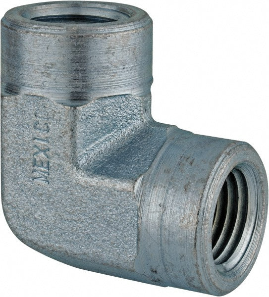 Parker 1/4 DD-S Industrial Pipe 90 &deg Female Elbow 1/4" Female Thread, FNPTF