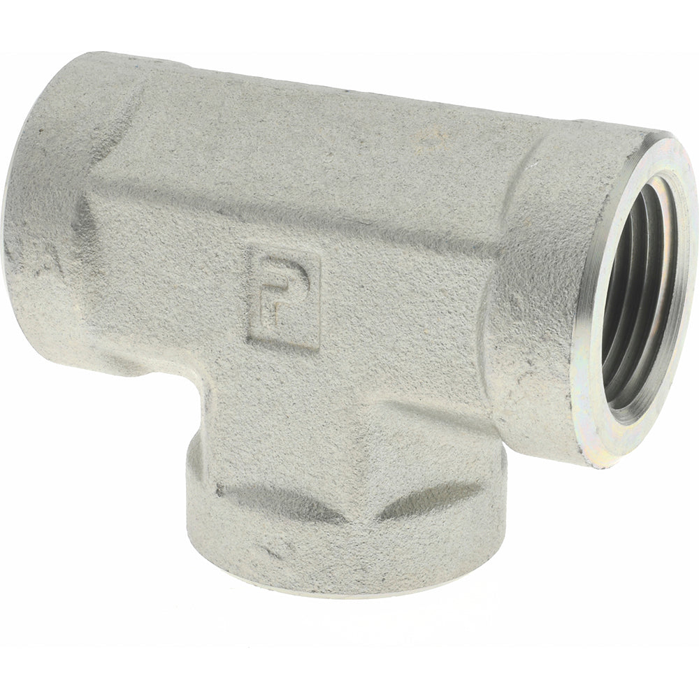 Parker 3/4 MMO-S Industrial Pipe Female Tee 3/4" Female Thread, FNPTF