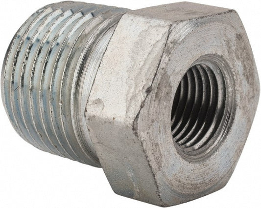 Parker 3/8 X 1/8 PTR-S Industrial Pipe Bushing 1/8" Female Thread, 3/8" Male Thread, MNPTF x FNPTF