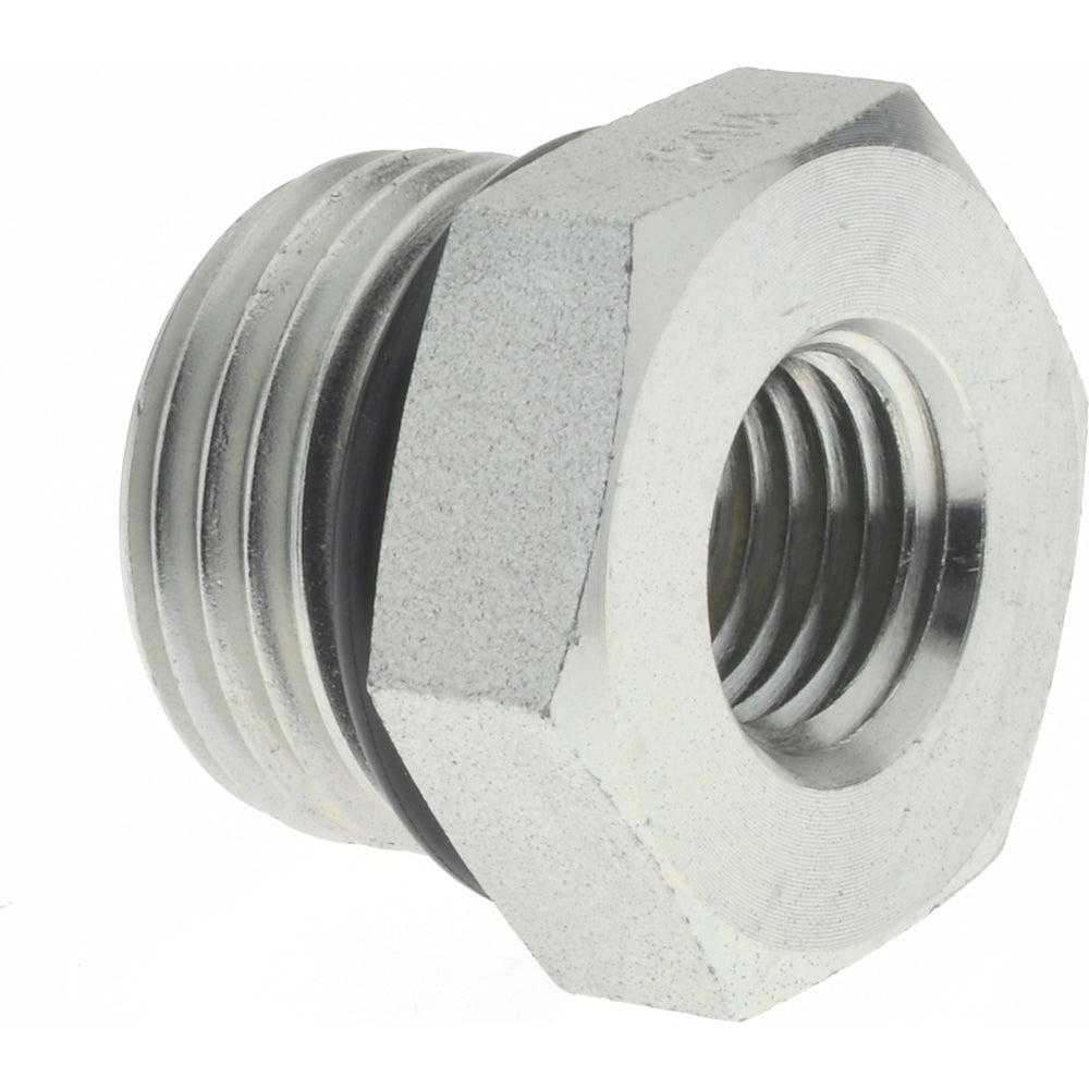 Parker 10-1/4 F5OG-S Industrial Pipe Adapter 1/4" Female Thread, 7/8-14 Male Thread, Male Straight Thread O-Ring x Female NPTF
