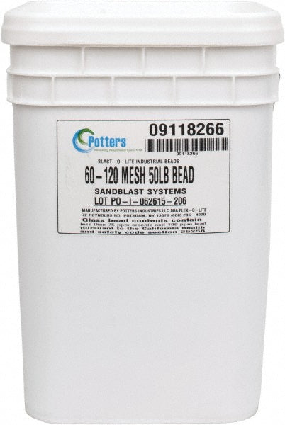 Potters Industries, Llc 601847 Abrasive Blasting Media  Medium Grade,  Smooth,  Glass Bead