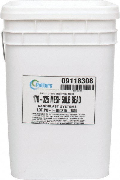 Potters Industries, Llc 601850 Abrasive Blasting Media  Fine Grade,  Smooth,  Glass Bead