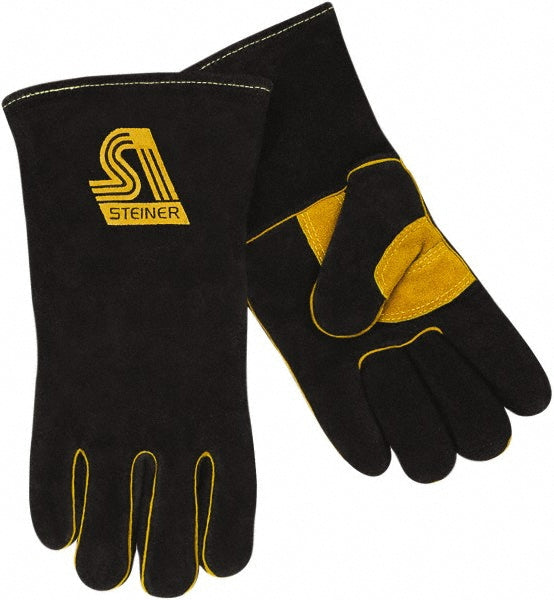 Steiner 2619B-L Welding Gloves Size Large, Cowhide Leather, Stick Welding Application