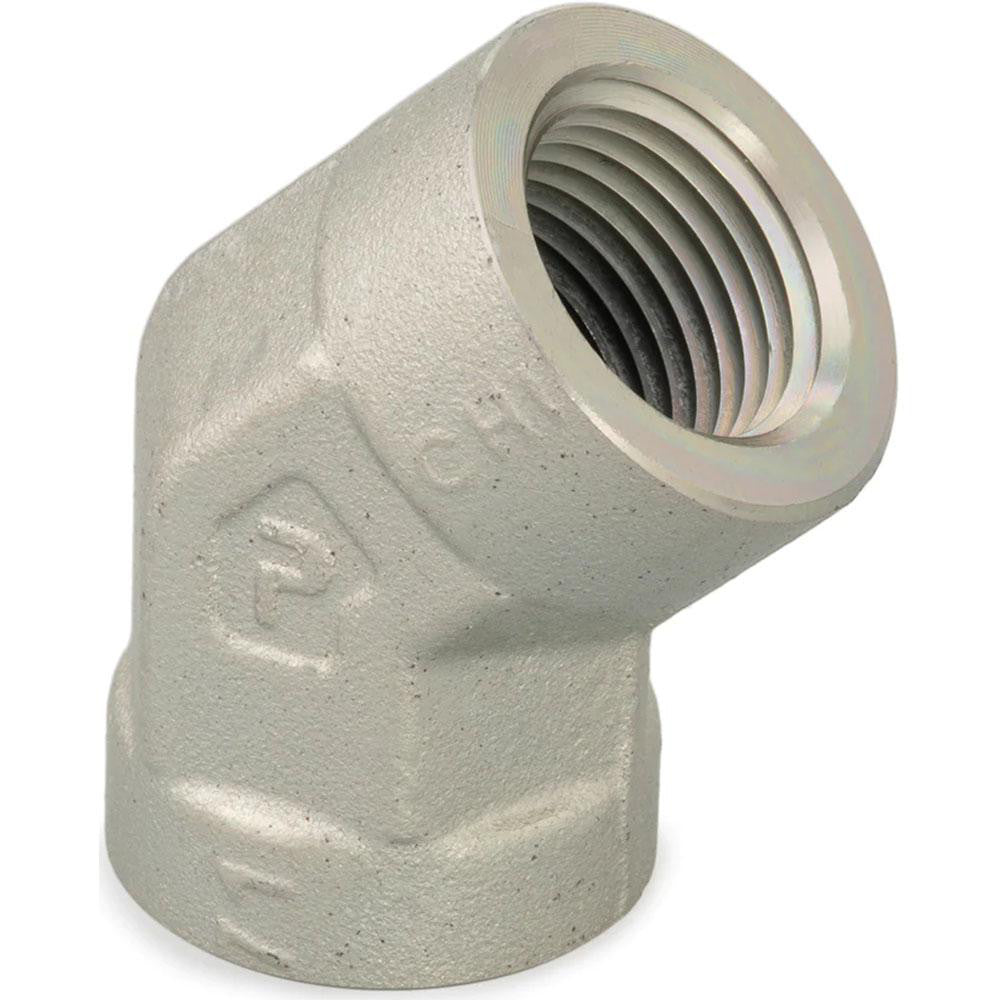 Parker 3/4 DD45-S Industrial Pipe 45 &deg Female Elbow 3/4" Female Thread, FNPTF