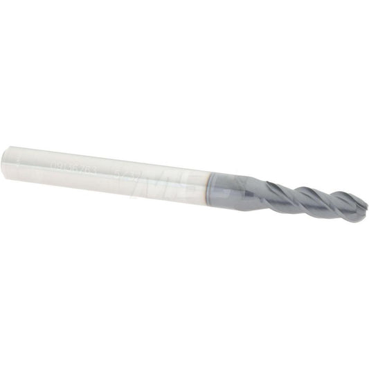 Accupro 09136763 Ball End Mill 0.1563" Dia, 0.5" LOC, 3 Flute, Solid Carbide