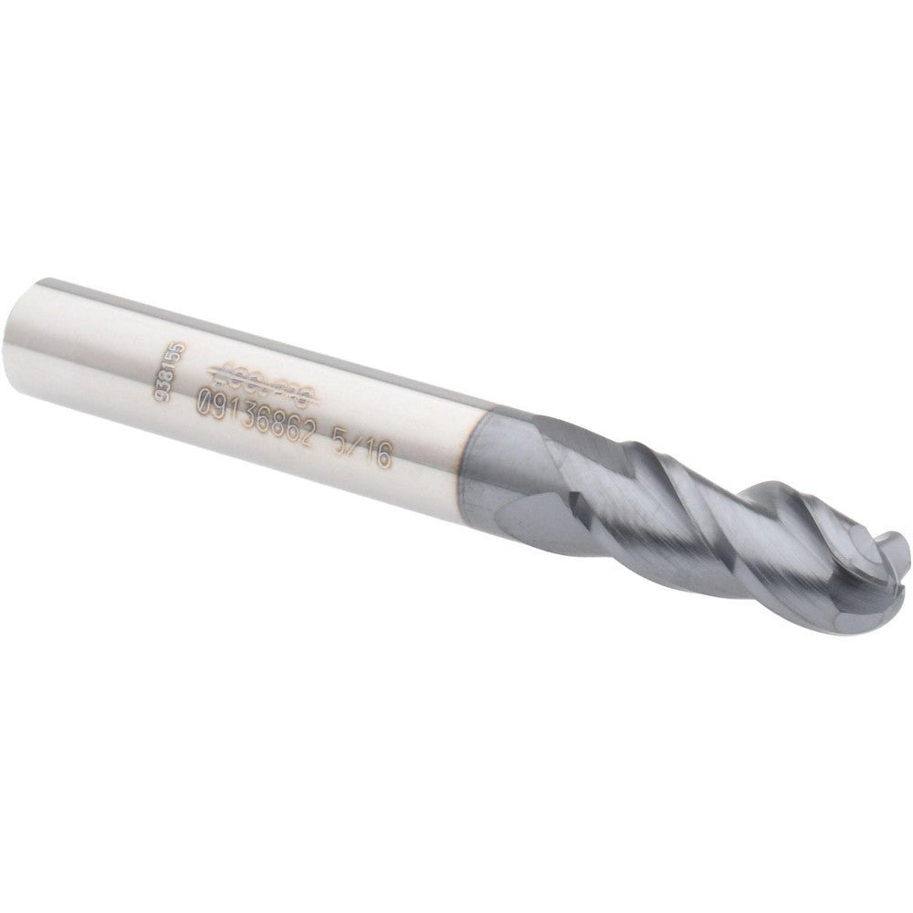 Accupro 09136862 Ball End Mill 0.3125" Dia, 0.75" LOC, 3 Flute, Solid Carbide