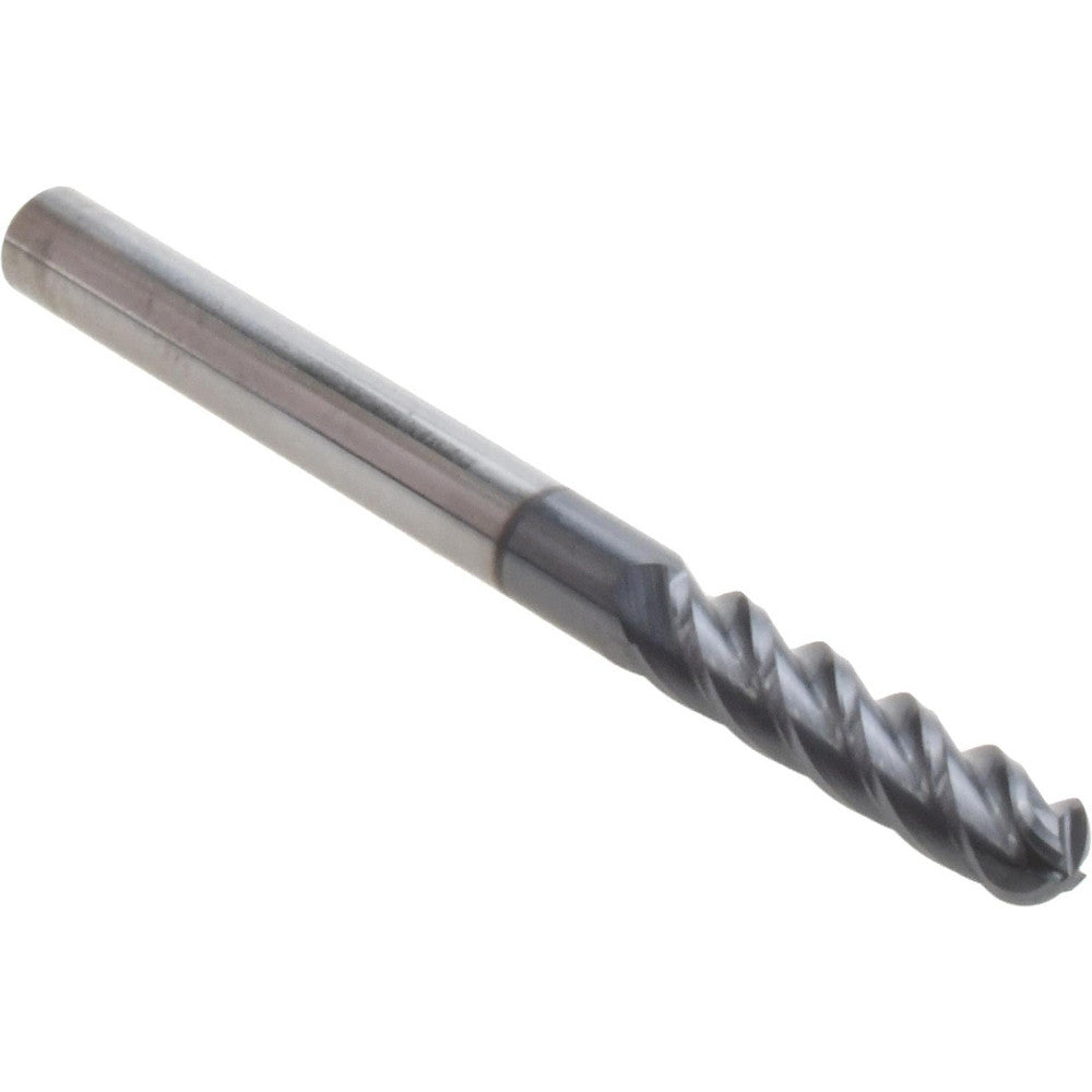 Accupro 09137530 Ball End Mill 0.125" Dia, 0.5" LOC, 4 Flute, Solid Carbide