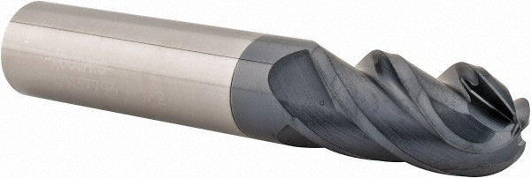 Accupro 09137795 Ball End Mill 0.5" Dia, 1" LOC, 4 Flute, Solid Carbide