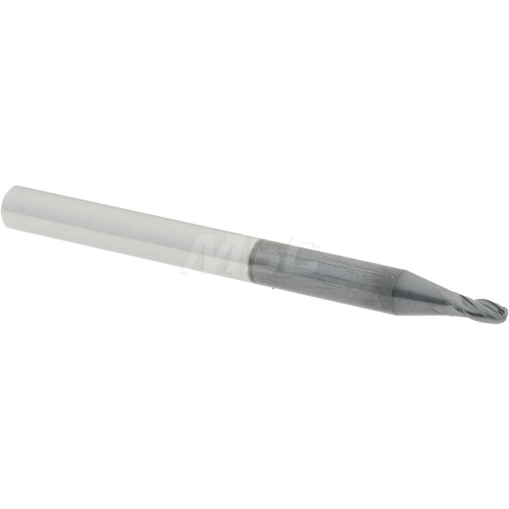 Accupro 09137852 Ball End Mill 0.0625" Dia, 0.125" LOC, 4 Flute, Solid Carbide