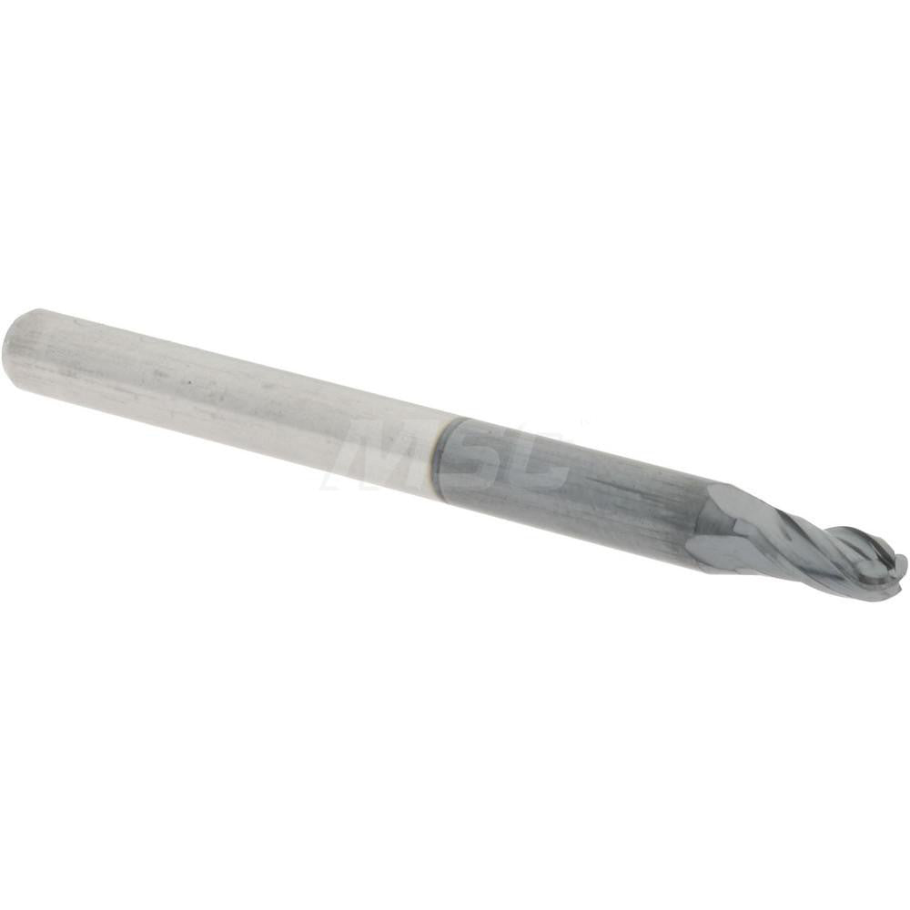 Accupro 09137860 Ball End Mill 0.0938" Dia, 0.1875" LOC, 4 Flute, Solid Carbide