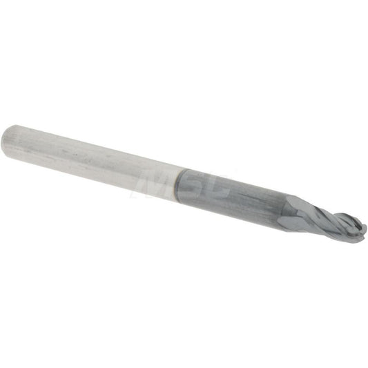 Accupro 09137860 Ball End Mill 0.0938" Dia, 0.1875" LOC, 4 Flute, Solid Carbide