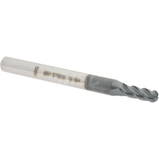 Accupro 09137886 Ball End Mill 0.1406" Dia, 0.375" LOC, 4 Flute, Solid Carbide