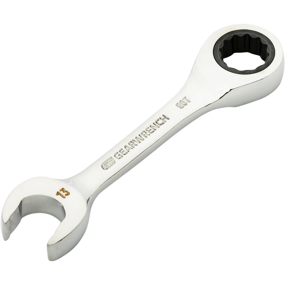 GEARWRENCH 86843 Combination Wrenches Size (mm) 13  Finish Polished Chrome  Head Type Combination  Handle Type Stubby  Material Alloy Steel  Non-sparking Yes