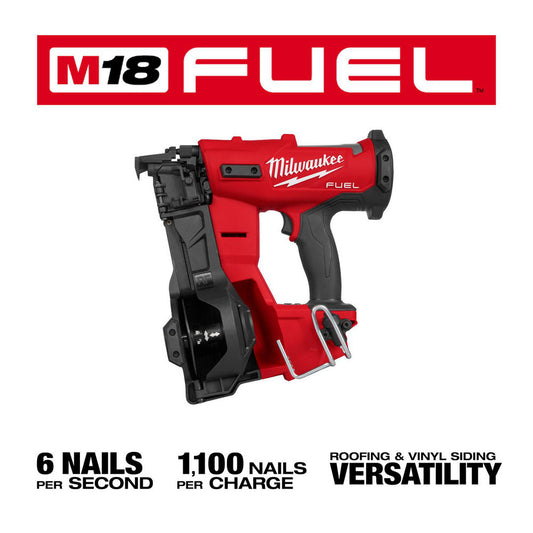 Milwaukee Tool 2909-20 Cordless Nailers Fastener Type Roofing Nailer  Voltage 18.00  Nailer Type Roofing Nailer  Nail Diameter (Gauge) 0.12  Nail Length 1.75 in  Battery Included No