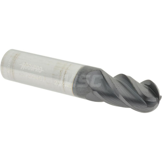 Accupro 09199407 Ball End Mill 0.3594" Dia, 0.625" LOC, 4 Flute, Solid Carbide